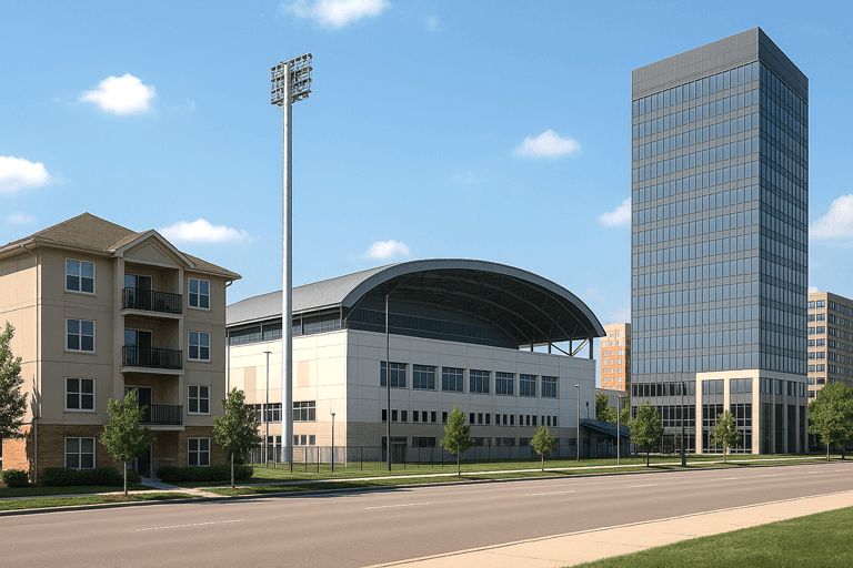 Residential, Sports, and Commercial buildings